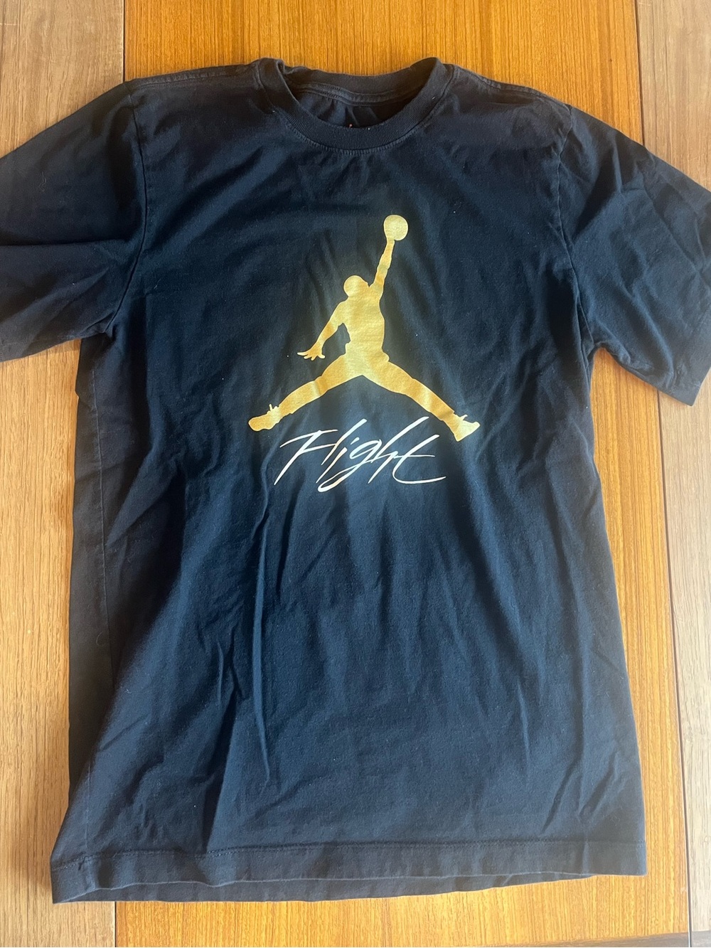 Jordan Black Tee with Red Jumpman and White Lettering